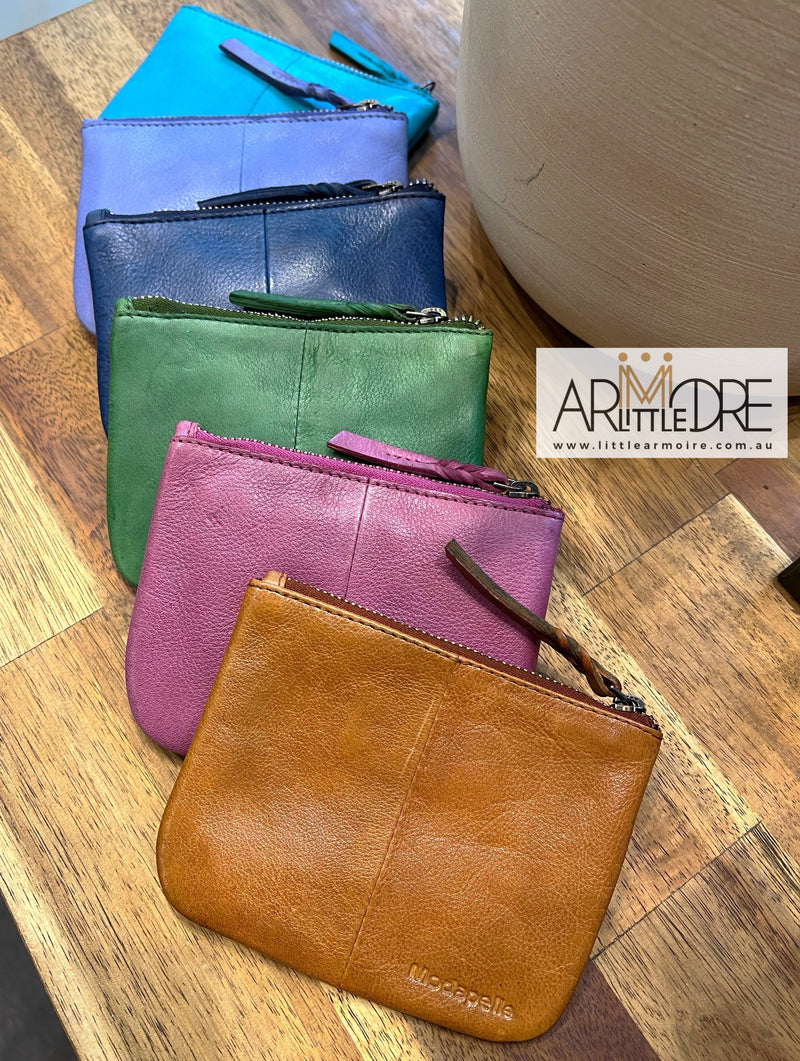 Washed Leather Coin Purse Card Holder Pouch MP 25 Little Armoire Tasmania ONLINE